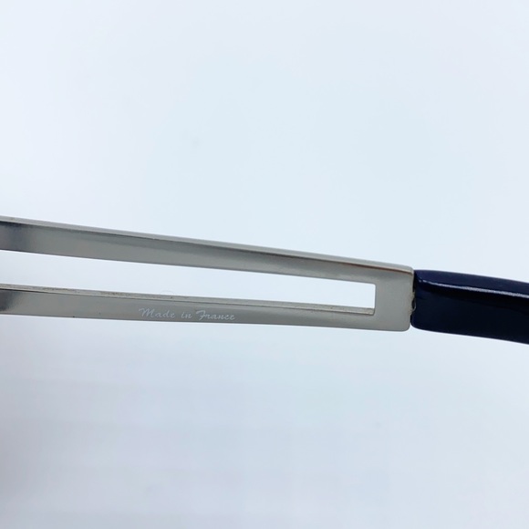 Chloe 🕶️ Blue Gray Gradient Ombre Oversized Sunglasses w/ Silver Hardware - Picture 8 of 10